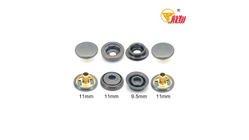 223# Small Wrapped‑Edge 4‑Part Brass Snap Fastener