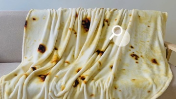 wholesale Popular soft Burrito Wrap Circle Shape Novelty Taco Burrito Blankets Perfectly Round Tortilla Pancakes Throw Pizza Foo1