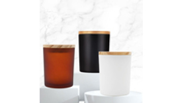In Stock Hot Sale 200ml 320ml 440ml Black White Amber Candle Jars with Metal Lid and Custom Box for Soy Wax Home Decoration1