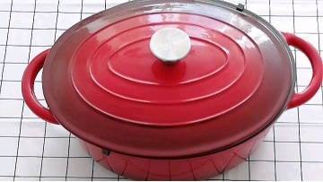 4QT Enameled Round Cast Iron Dutch Oven1