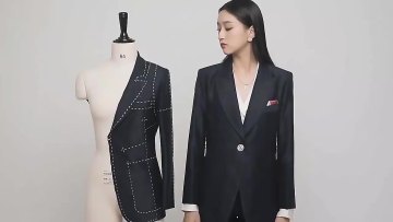 Women's Latest Super Soft Twill Double Breasted Novelty Button Blazer Customized Blazer1