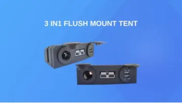 Universal Waterproof 5V 3.1 a USB Charger Voltmeter Cigarette Lighter Socket Hole Tent Type Panel for Boat Marine ATV RV1