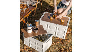 Multi functional Outdoor Plastic Storage Box with Tabletop Lid