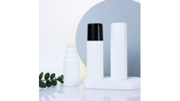 White Antiperspirant Deodorant Oil Roll-on Bottle with Black Lid (50ml-90ml/2oz-3oz)1