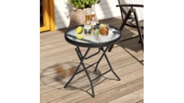 Free sample balcony western restaurant bar hotel Resort villa Garden Outdoor Picnic Camping  Folding tables1