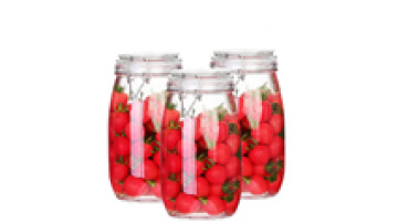 Round Clear Food Grade Storage Jam Sauce Canned Pickle With Airtight Lids1
