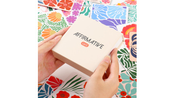 Custom Floral Affirmative Card With Magnetic Box