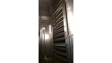 Spiral freezer trial operation