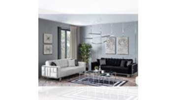 European Luxury Modern Velvet Sofa Set for Living Room with Chesterfield Style and Folding Bed Function1