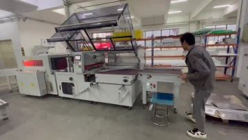 Big side sealer TBC to pack medium size board with curved conveyor