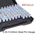 0.30-10.00mm Steel Pin Gauge 50mm Pin Measuring Tool Step 0.1mm, 98pcs/lot Measurement Gage