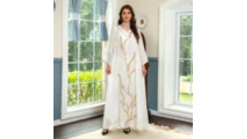 Perfect Ladies Summer Turkish Abaya Lapel Delicate Flower Pattern Printed Floral Dress Abaya Women Muslim Dress1