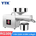 YTK RG309 Automatic Household Oil Press Intelligent Temperature Control Stainless Steel Pressed Peanut Olive Flax Seed220 / 110V