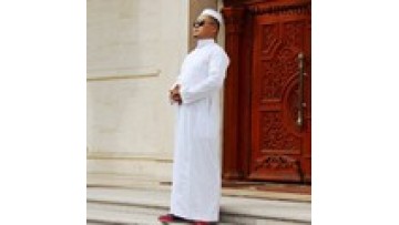 Middle East New Design Long Sleeves Stand Collar Long Sleeve Pure Color Stand Collar Muslim Robe Men/Arab Men Thobe1