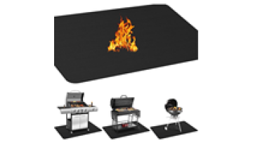48x30 inches Under Gril Mat Deck Patio Protector Double-Sided Fireproof Waterproof Oil-Proof BBQ Mat Fireplace Fire Pit Mat1