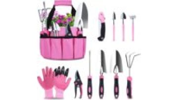 Customized and Professional garden hand tools stainless steel, pink garden tool set for women1