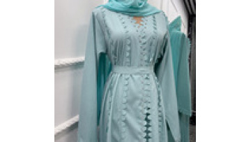 LR530  Middle East Saudi Arabia  Diamond Printed  Robe Home Muslim Abaya Women's Dress1