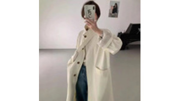 Tops 2025 Spring and Autumn New Korean Style Mid-Length Temperament Stand Collar Windbreaker Jacket Beige Loose Jacket1