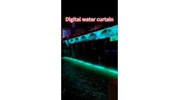 Customized Digital Waterfall Curtain Fountain for Outdoor Bridges