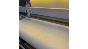 Livite 0.38mm light yellow matte PVC coated fabric for swimming pool materials is in production.