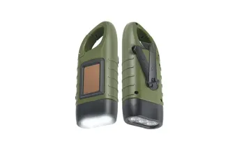Hand Crank Solar Powered Flashlight Cheap Powerful Emergency Rechargeable Flashlight Crank-Powered Flashlight1