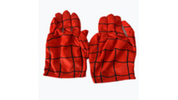 Cheap Adult boy and men Party short red spider man polyester gloves for halloween1
