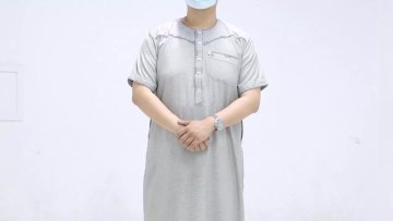 2021 Wholesale Jubbah New Style Islamic Clothing Saudi Arabic Alaseel Thobe For Muslim Men jalabiya for men arabian thobe1
