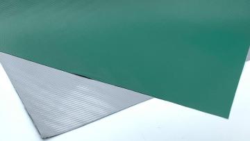 600 GSM PVC Laminated Tarpaulin in Green and Sliver