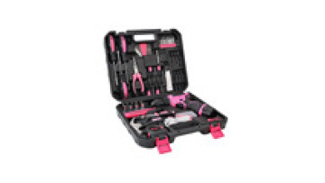 Wholesale 152pcs Pink Tool Set Portable Lithium Electric Drill Hardware Repair Household Tool Kit1