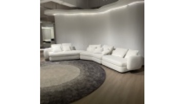 Modern minimalist living room furniture set fabric leather large sectional couch sofa1