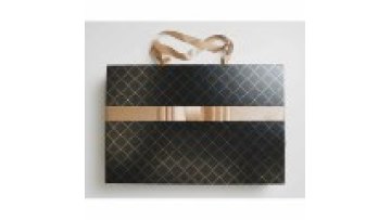 manufacture luxury magnetic cardboard box for present packaging with golden ribbon silk fabric1