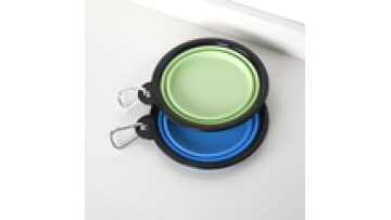 Sample available Silicone Collapsible Pet Bowl Food Grade Portable Silicone Foldable Travel Pet Bowls Food Water Feed1