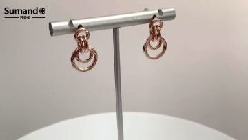 Sumando hot sale fashion double circle hoops korean earrings1