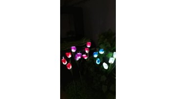Led Solar 3 Heads Tulip Flower Night Light Garden Landscape Pathway Lawn Outdoor Gate Security Light1