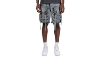 Male Hip Hop Boy Dirty Wash Exposed Pockets Jeans Denim Shorts for Men1