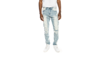 Men's Clothing Blue Denim Jean Pants Ripped Trousers Distressed Mens Stacked Jeans For Men1