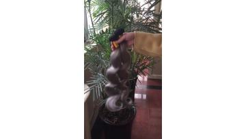 Virgin Hair Extension Brazilian Body Wave Two Tone Ombre 1B/Grey Human Hair Extention1