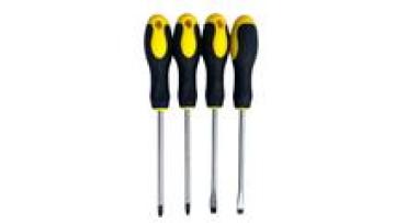 Flat-head Cross Magnetic 45# Steel Screwdriver With Gummed Non-slip Handle1