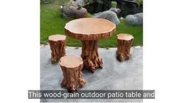 Imitation Wood Outdoor Table and Chair Sets for Terrace and Garden1