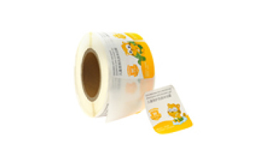 Waterproof Vinyl PVC Custom Gold Foil Clear Transparent Print round Logo Sticker Label1