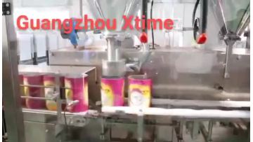 Full automatic tin aluminum can milk powder production filling line machines dry coffee pepper milk powder packing machine1