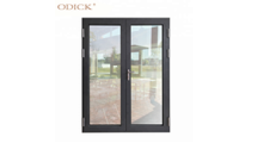 Aluminum hinged patio door with double glazed internal blind modern interior glass french doors1