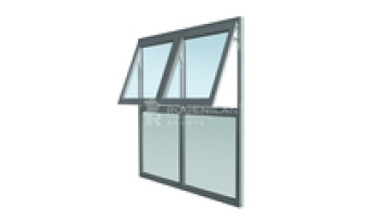 Customized New design Hurricane Impact Toilet Top Hung Aluminum Awning Windows For House1