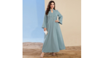Wholesale Dubai Arab Kaftan Long Islamic Modest Abaya Dresses Traditional Muslim Clothing Fashion Luxury Evening Party Dress1