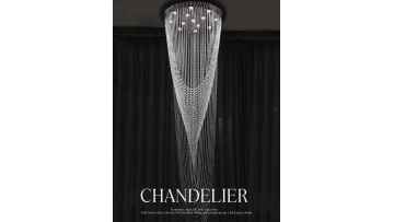 Star-like staircase chandelier