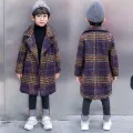 Autumn Winter Thicken Boys Wool Coat Western Style Woolen Cloth Mid-length Wool Coat for Kids Boy Warm Baby Winter Jacket Coats