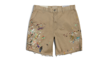 Brand Custom Quality Casual Cotton Shorts Men Paint Splatter Washed Mens Jean Shorts1