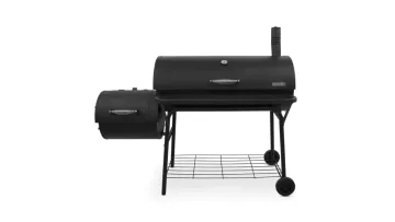 Heavy Duty Outdoor Large Portable Trolley Barrel Smoker Charcoal BBQ Grill with Offset Smoker1
