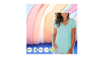 In Stock T-Shirt Fabric 180GSM 93%Cotton 7%Spandex Breathable Stretch Single Jersey Fabric for Underwear Undershirt Garment1