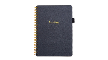 Pu hardcover Spiral meeting notebook